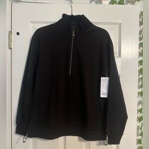Athleta Triumph Half Zip Sweatshirt Black Size S